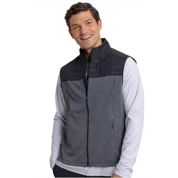 Southern Tide Other - Southern Tide Mens Caviar Black Coligny Quilted Vest Size S